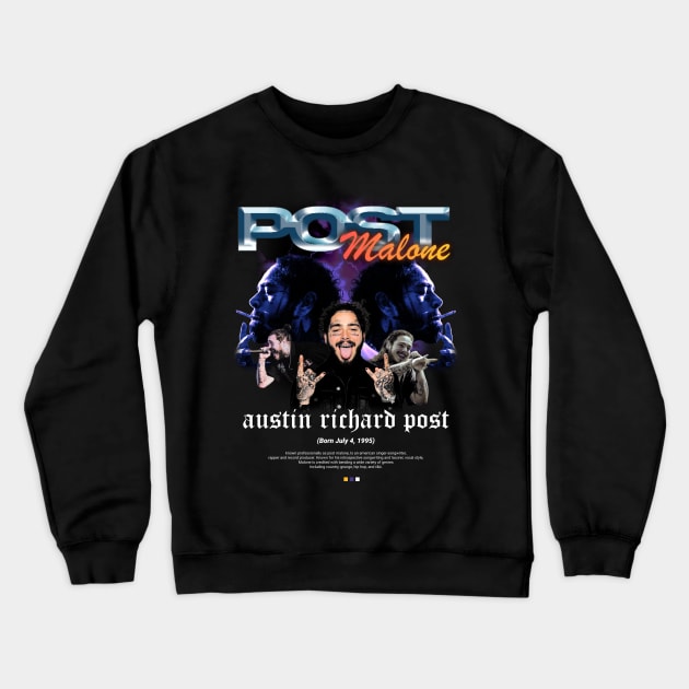 BOOTLEG POST MALONE HISTORY Crewneck Sweatshirt by AnggiePratama